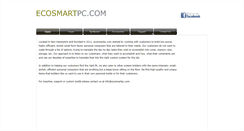 Desktop Screenshot of ecosmartpc.com